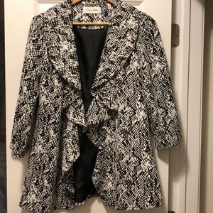 Calvin Klein Ruffle Blazer.